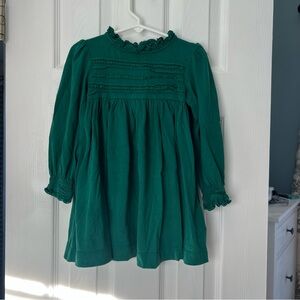 Mini Boden Green Dress with Lace Detail